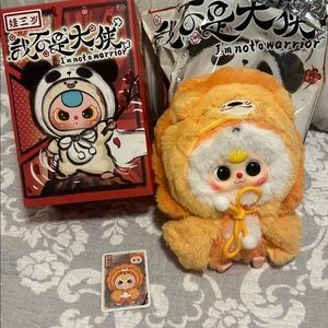 FOX in LION Cape I'm Not A Warrior" plush. New.Box opened to verify.